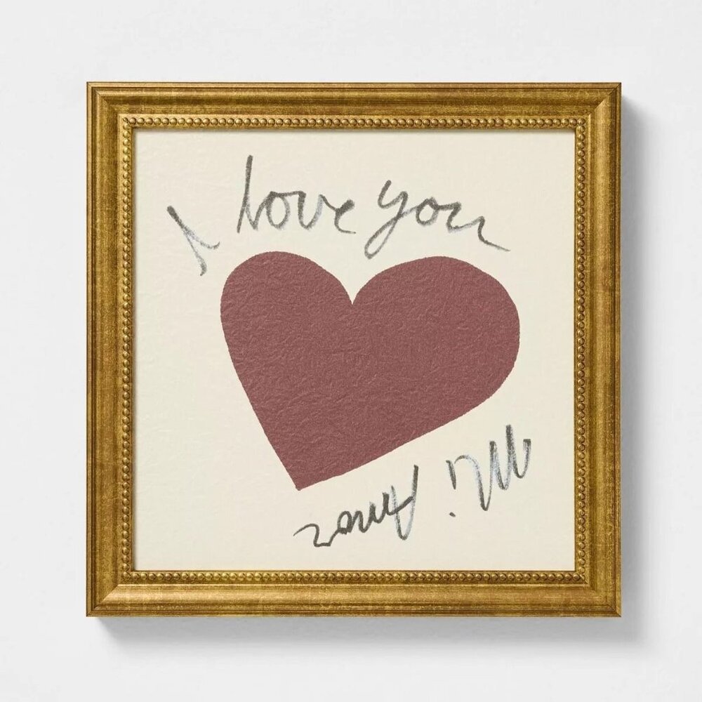 9"x9" I Love You Heart Wall Art – Threshold Studio McGee - Target Fall 2025